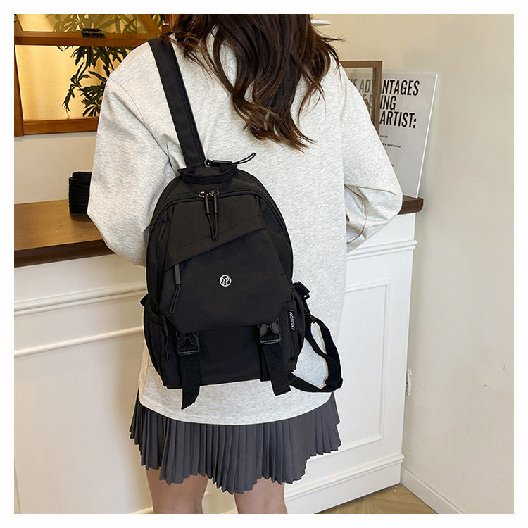 2025 Summer Workwear Style Simple Student School Bag Fashionable Oxford Cloth Backpack Outdoor Leisure Travel Backpack