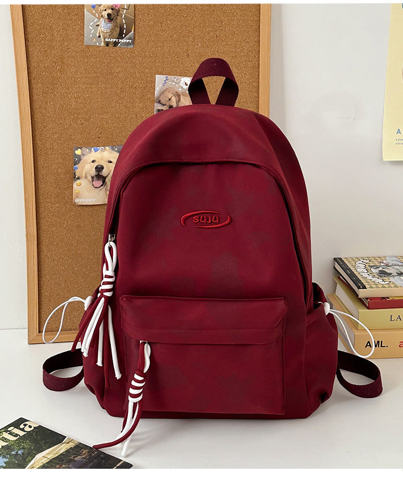 New Retro Backpack Men's Mountaineering Bag Backpack Junior High School Student Travel Bag Personalized High School Student College Student Bag Female