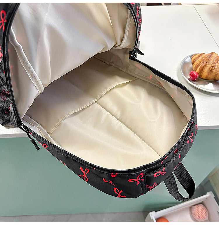New Girls Backpack Japanese Ins Three-piece Bag Junior Senior high school Student Schoolbag Campus Style Large Capacity Backpack