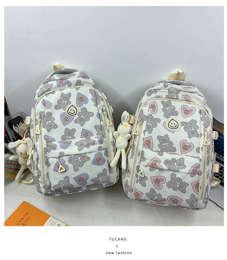 Student Schoolbag Japanese Style Simple Korean Style Backpack for Middle School Students and College Students Girls Cute Casual All-match Backpack