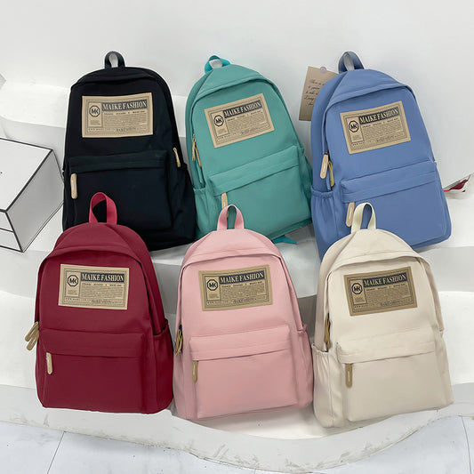 2025 New Student Schoolbag Casual Simple Large Capacity Computer Bag Junior High School Student Backpack Commuter Backpack