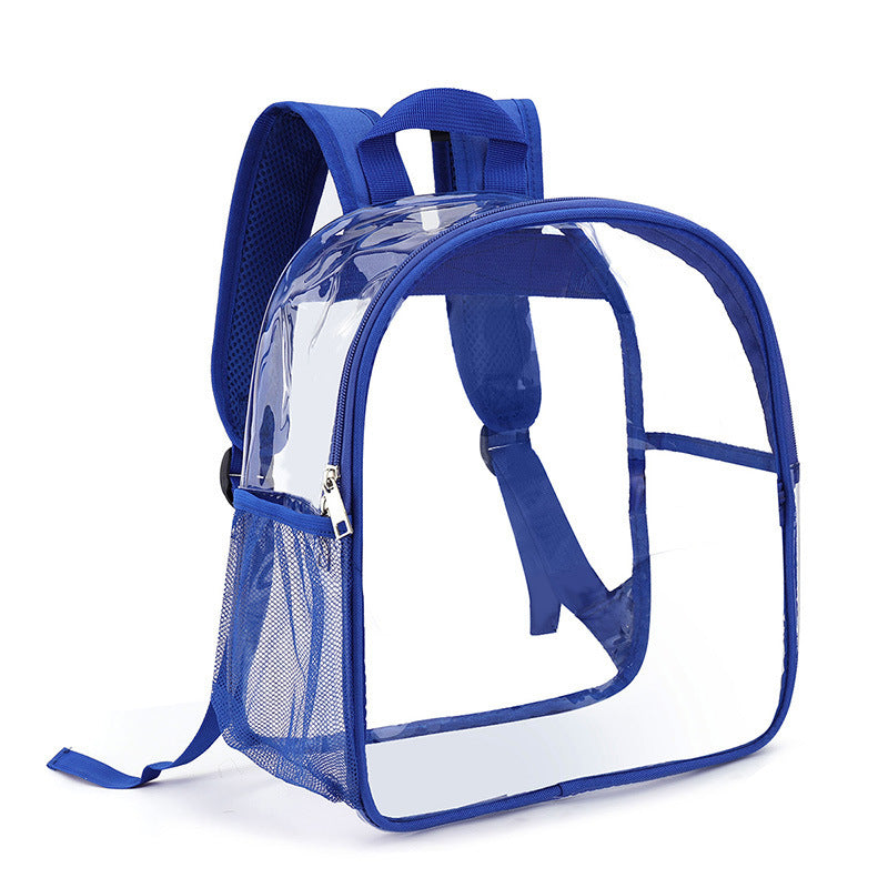 Cross-border New Transparent PVC Waterproof Backpack Visible Student School Bag Outdoor Multi-functional Backpack Men's and Women's Backpack