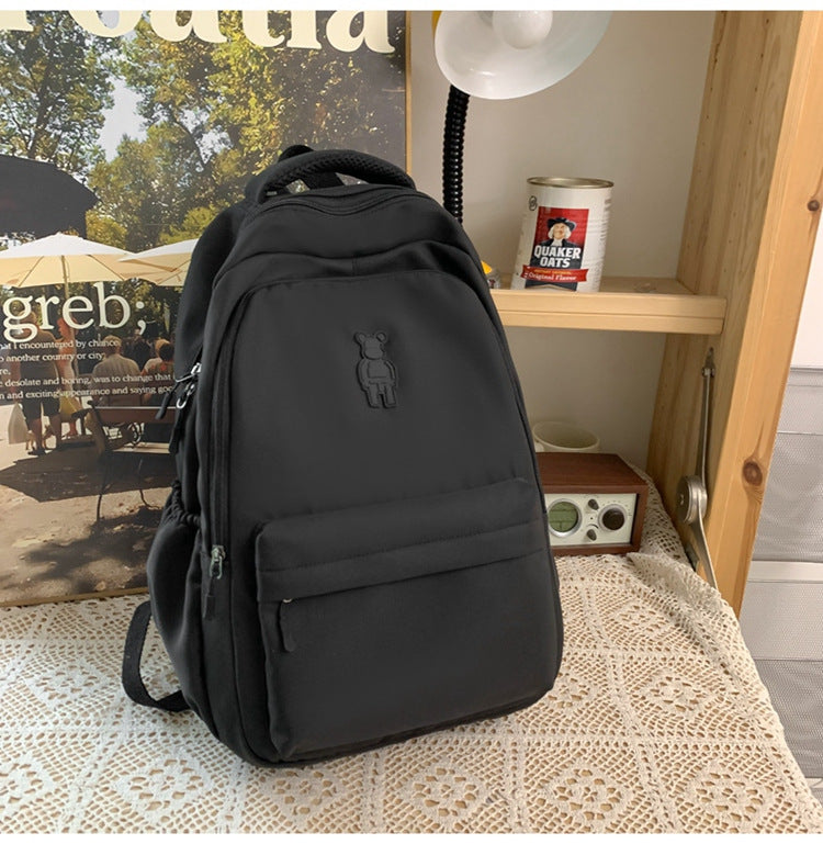 Simple Youth Campus Schoolbag Fashion Trend College Student Backpack Nylon Breathable Class Commuter Women Backpack