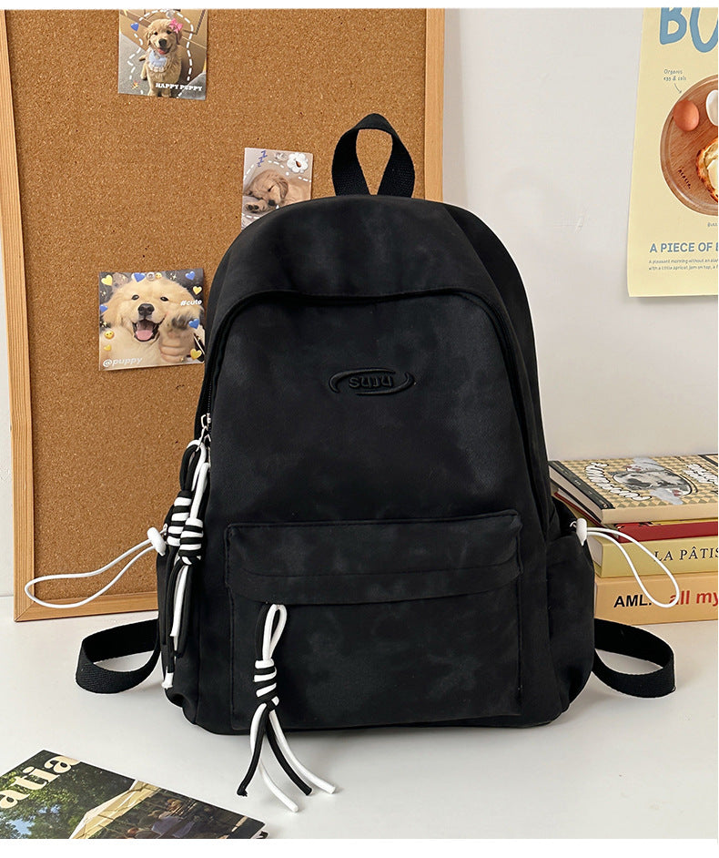 New Retro Backpack Men's Mountaineering Bag Backpack Junior High School Student Travel Bag Personalized High School Student College Student Bag Female