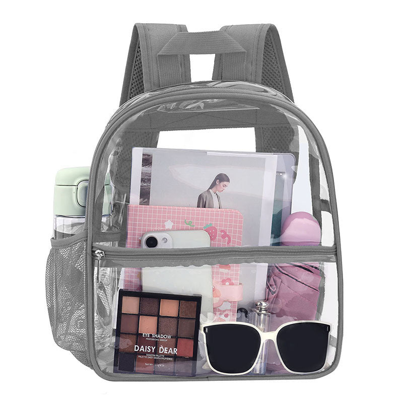 Cross-border New Transparent PVC Waterproof Backpack Visible Student School Bag Outdoor Multi-functional Backpack Men's and Women's Backpack