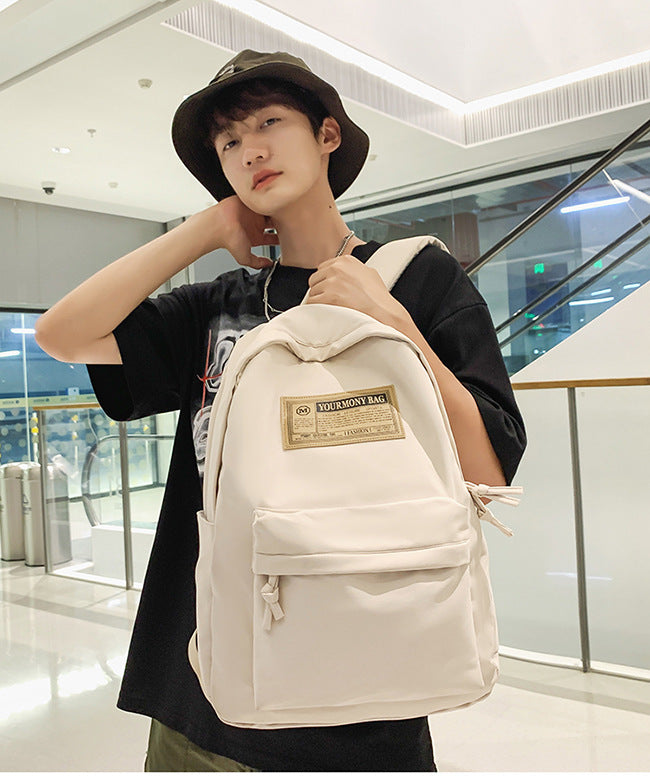 School Bag Female Campus Trendy Backpack 2025 New College Student Simple Junior High School High School Backpack Male Commuter Computer Bag