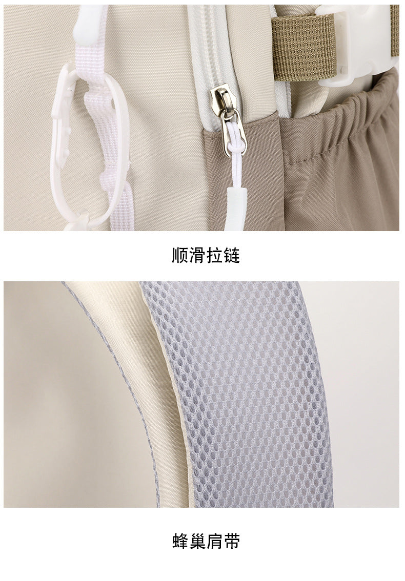 Simple Fashion High-end Sense Backpack All-match Senior high school College Student Computer Bag Casual Backpack High-value Schoolbag