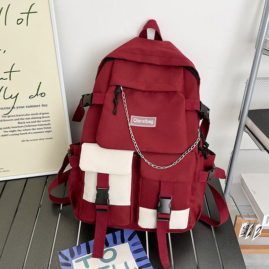 Original Niche Non-Colliding Trendy and Cool Boys' Schoolbags, Female Junior High School Students' Large-Capacity and Good-Looking High School Students' Backpacks