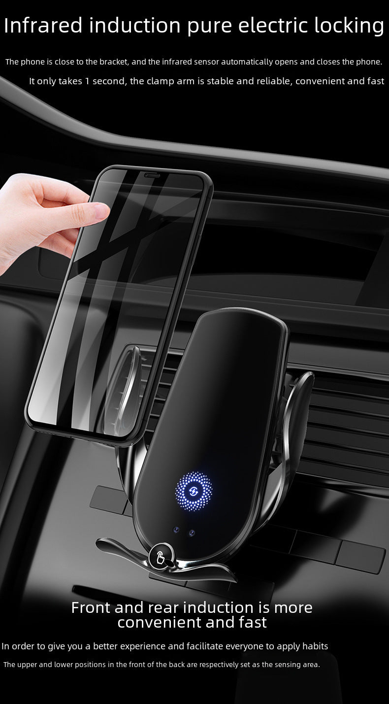 Magic clip M123 car wireless charger mobile phone bracket automatic induction electric clamping navigation bracket car bracket