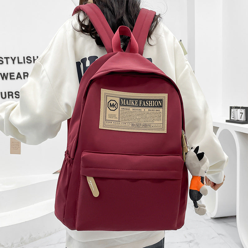 2025 New Student Schoolbag Casual Simple Large Capacity Computer Bag Junior High School Student Backpack Commuter Backpack