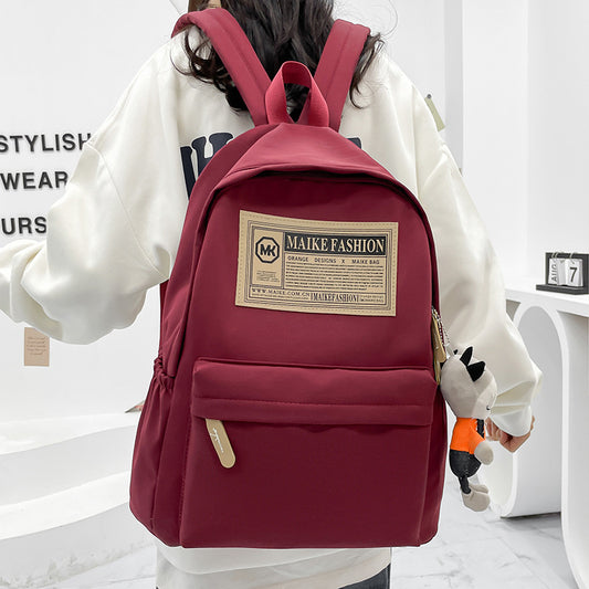 2025 New Student Schoolbag Casual Simple Large Capacity Computer Bag Junior High School Student Backpack Commuter Backpack