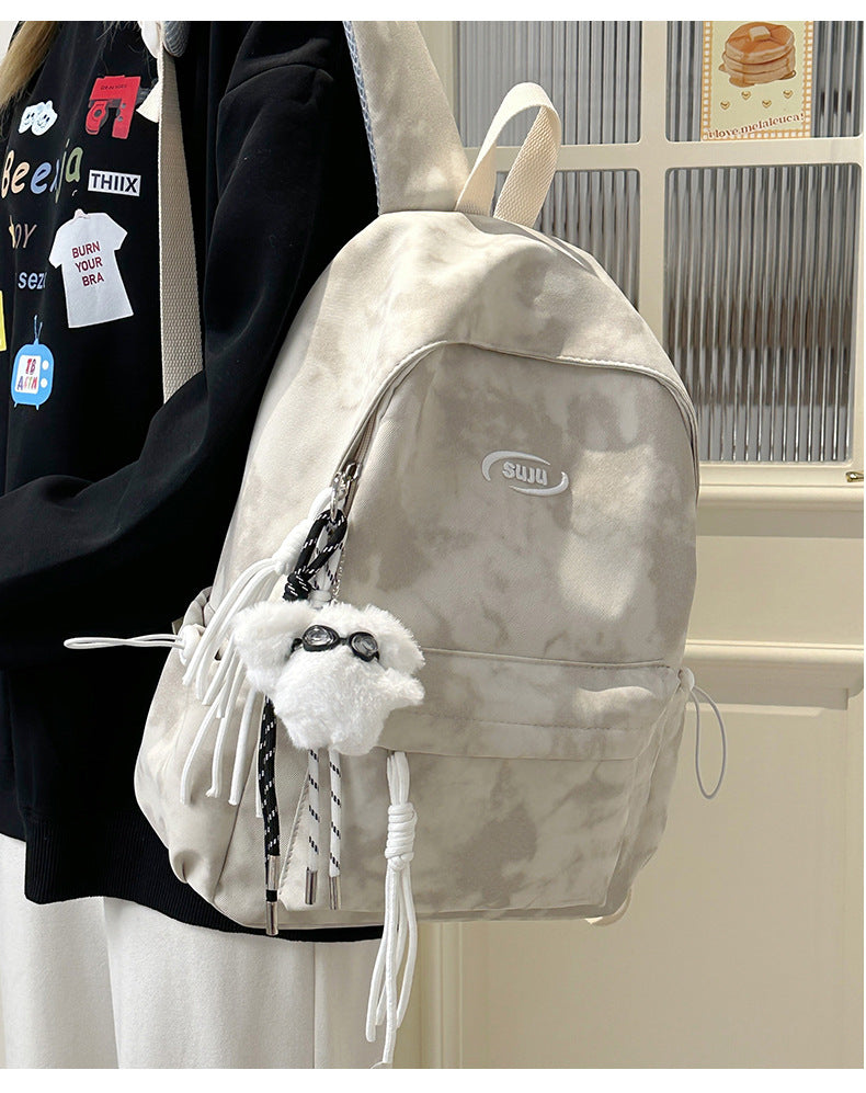 New Retro Backpack Men's Mountaineering Bag Backpack Junior High School Student Travel Bag Personalized High School Student College Student Bag Female