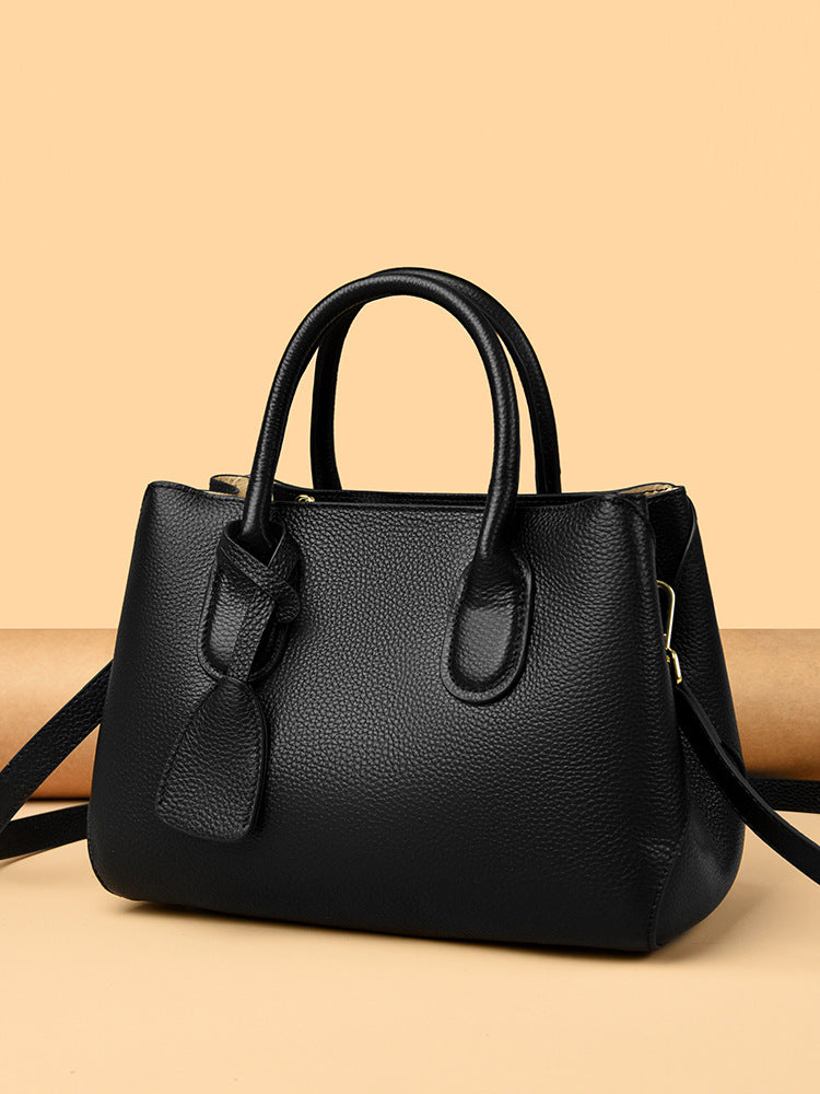 Genuine Leather Tote Bag High-end Large Capacity Women's Bag 2025 New Top Layer Cowhide Women's Bag Commuter Shoulder Crossbody Bag