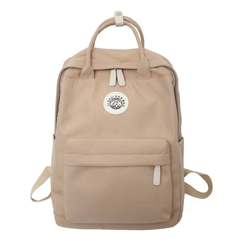 Student Schoolbag Large Capacity Fresh Sweet Backpack Western Style High Textile Commuter All-match Casual Business Computer Bag