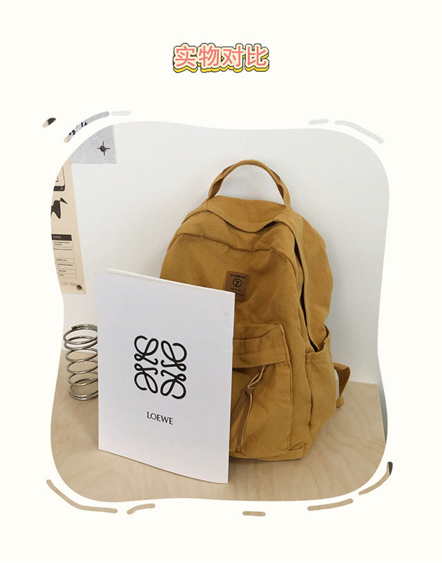 Schoolbags for Men and Women, Backpacks for Middle and High School Students, Travel Lightweight Backpacks, Large-Capacity Casual Canvas Travel Bags
