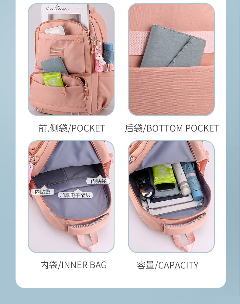 Large-Capacity Student Schoolbag, Junior High School Student Backpack, Short-Distance Travel Multi-Functional Backpack, Mlb Backpack
