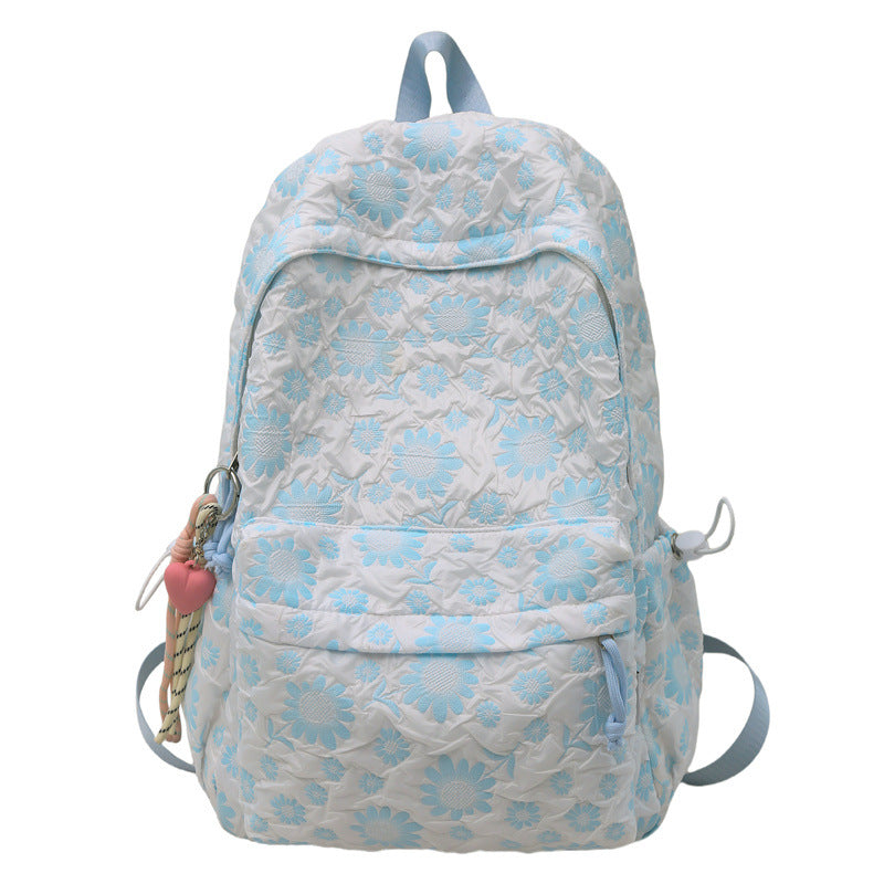 High-Looking Small Floral Schoolbag Handbag Junior High School Student High School Student College Student Backpack Japanese Simple Backpack