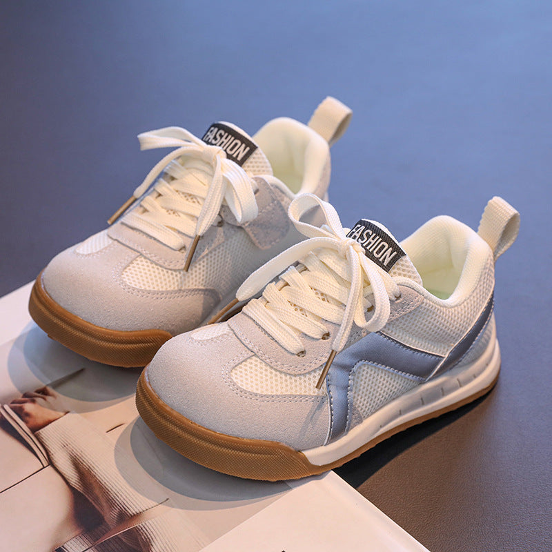Girls' Shoes Children's Sports Sneakers 2026 New Model Spring and Autumn Breathable Casual Mesh Shoes for Older Children, Forrest Gump Shoes