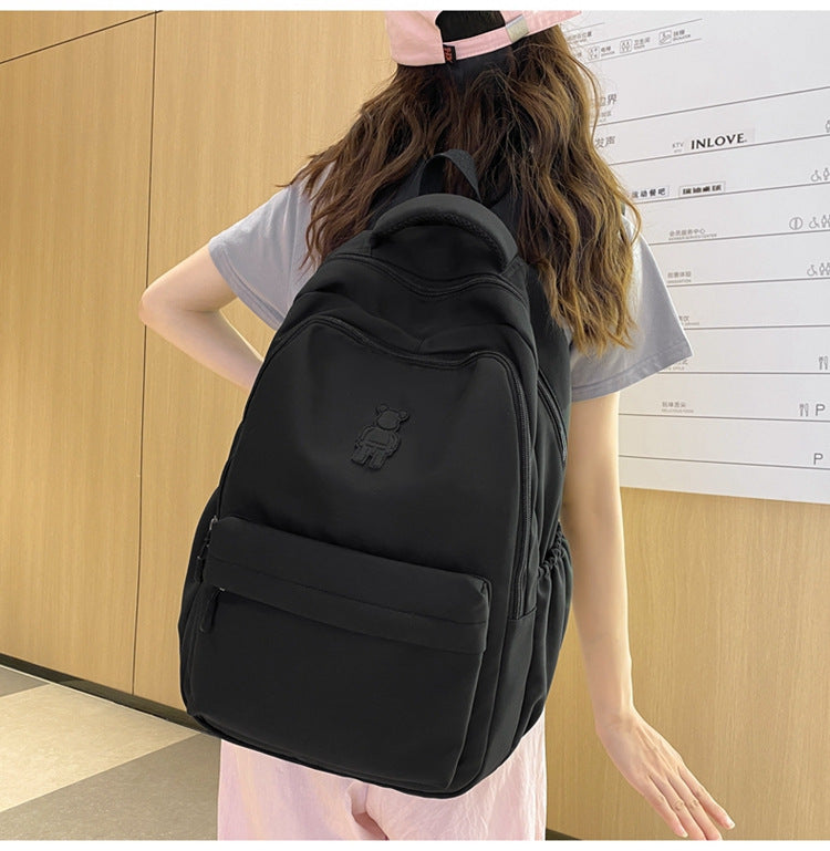 Simple Youth Campus Schoolbag Fashion Trend College Student Backpack Nylon Breathable Class Commuter Women Backpack