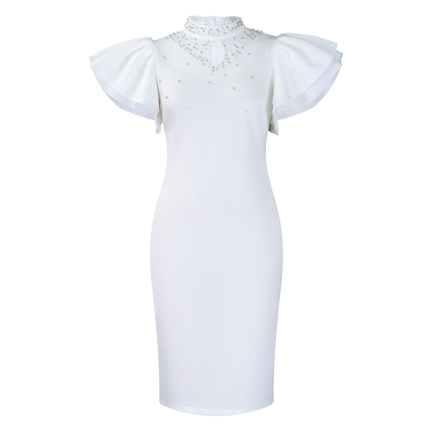 D560 Export Women's Clothing 2026 New Fashion Sexy Ruffle Sleeve Beaded Party Evening Dress African Dress