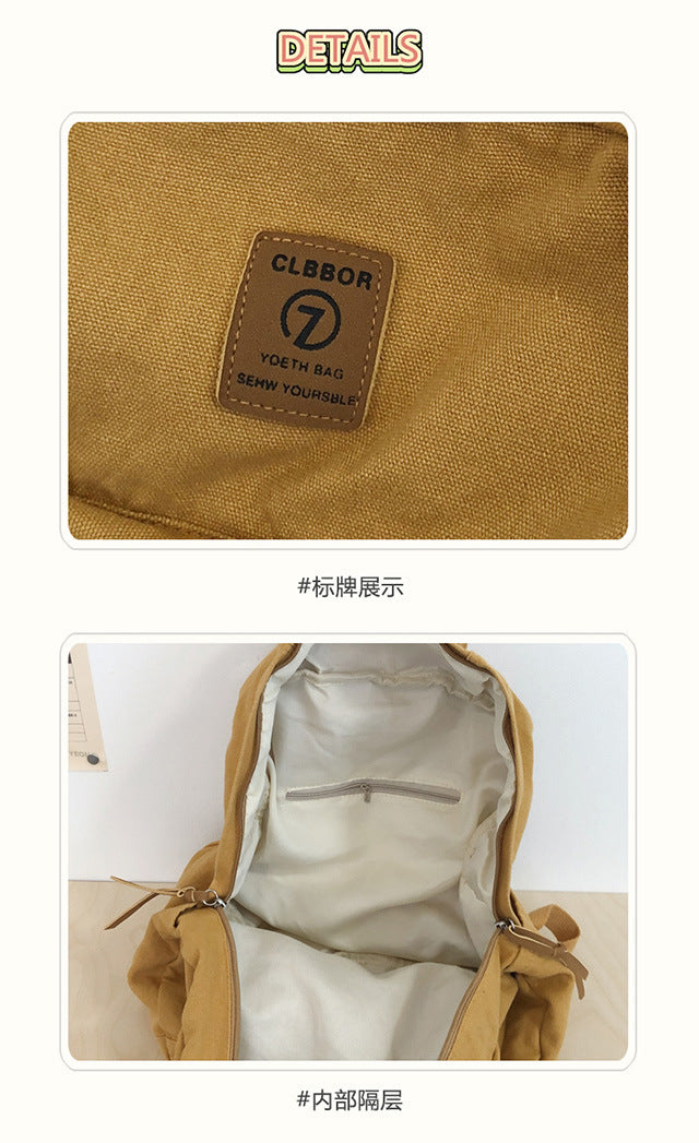 Schoolbags for Men and Women, Backpacks for Middle and High School Students, Travel Lightweight Backpacks, Large-Capacity Casual Canvas Travel Bags