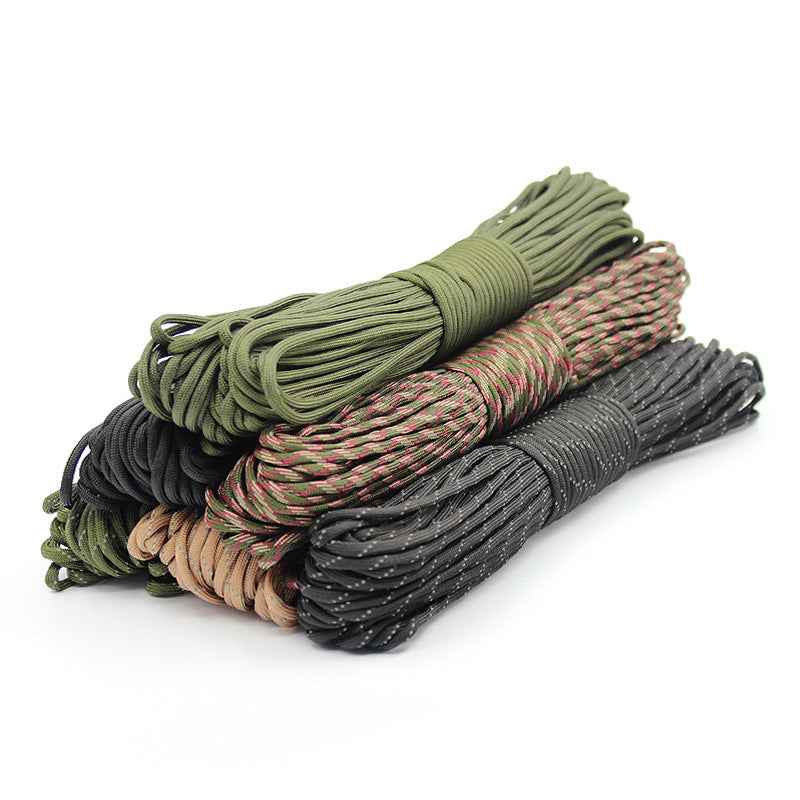 7-core 4mm umbrella rope polypropylene fiber multi-function mountaineering paratrooper traction rope life-saving equipment fixed safety umbrella rope