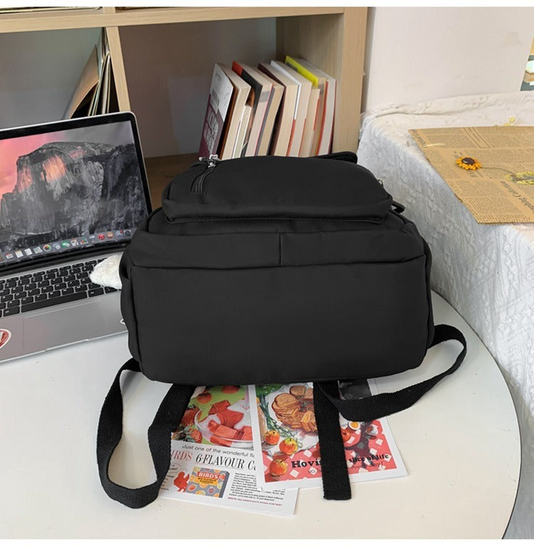 Junior high school Senior high school student schoolbag Korean leisure backpack 2024 autumn new large capacity simple trend backpack