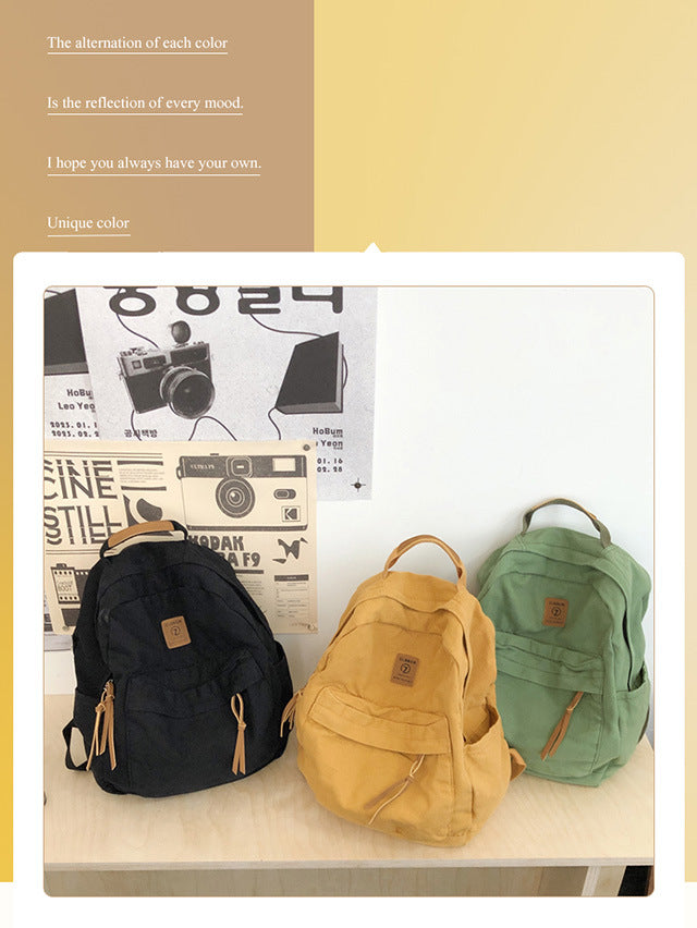 Schoolbags for Men and Women, Backpacks for Middle and High School Students, Travel Lightweight Backpacks, Large-Capacity Casual Canvas Travel Bags