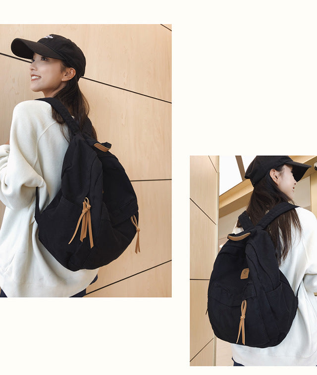 Schoolbags for Men and Women, Backpacks for Middle and High School Students, Travel Lightweight Backpacks, Large-Capacity Casual Canvas Travel Bags