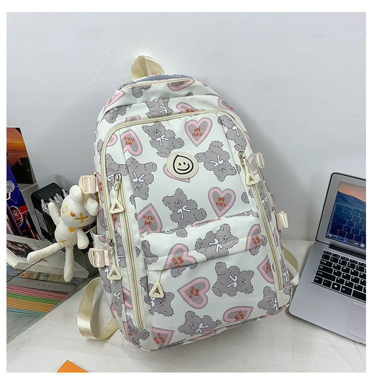 Student Schoolbag Japanese Style Simple Korean Style Backpack for Middle School Students and College Students Girls Cute Casual All-match Backpack
