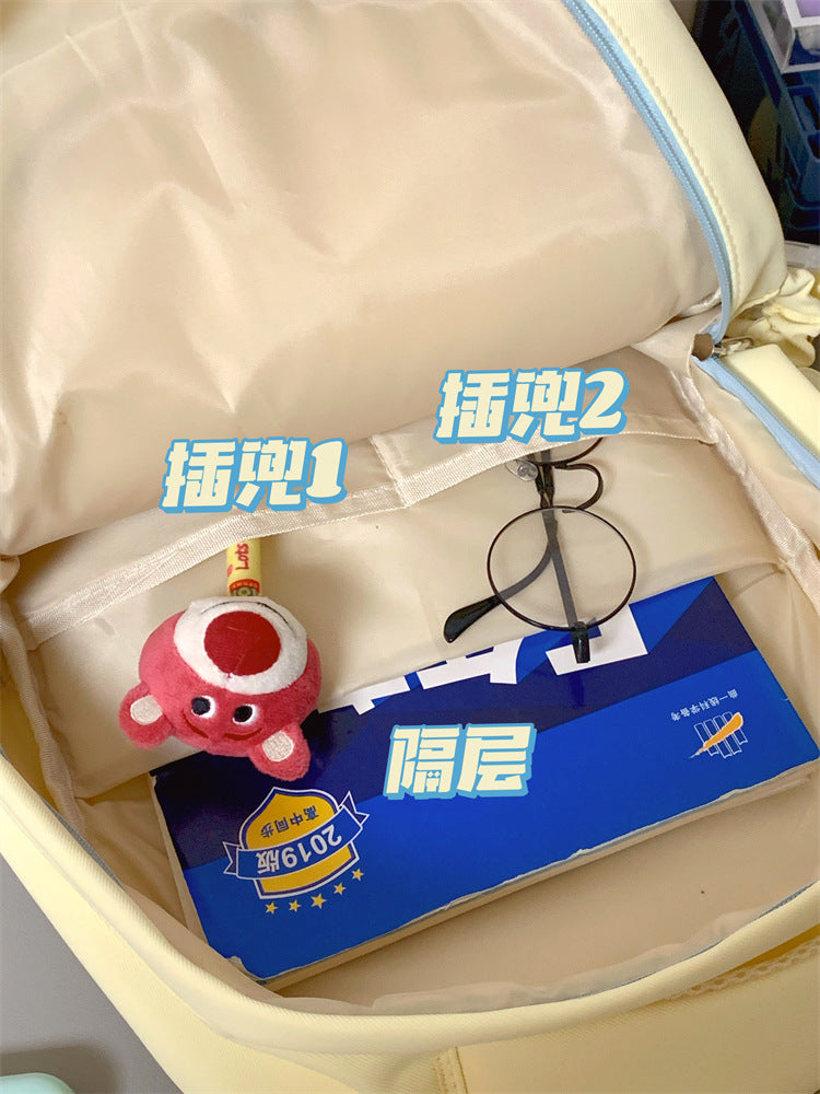 Junior High School Girls' Schoolbag High Color Value Cute Lightweight Large Capacity for Primary School Students and High School Students Backpack for Women