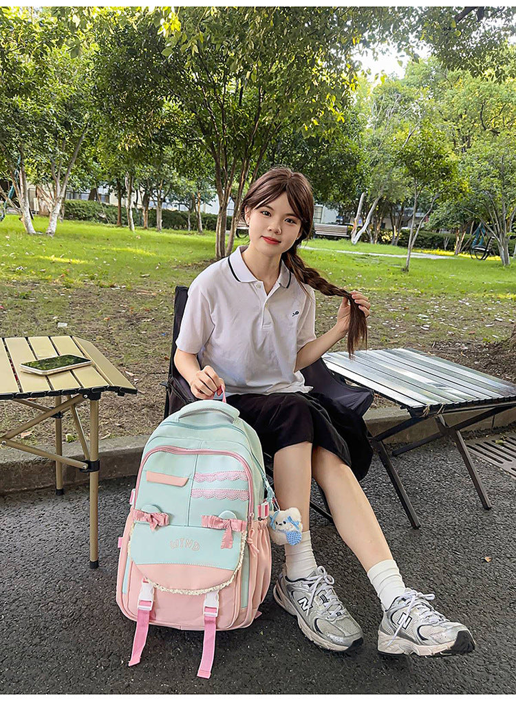 Wholesale Backpack Travel New Korean Style Fashion Large Capacity Junior High School and High School Student School Bag Leisure Travel School Bag