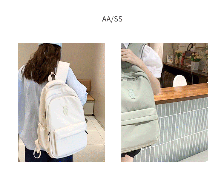 Simple Youth Campus Schoolbag Fashion Trend College Student Backpack Nylon Breathable Class Commuter Women Backpack