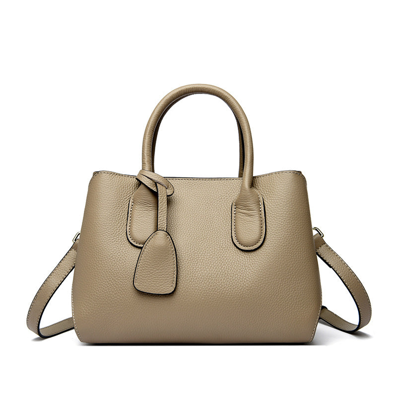 Genuine Leather Tote Bag High-end Large Capacity Women's Bag 2025 New Top Layer Cowhide Women's Bag Commuter Shoulder Crossbody Bag