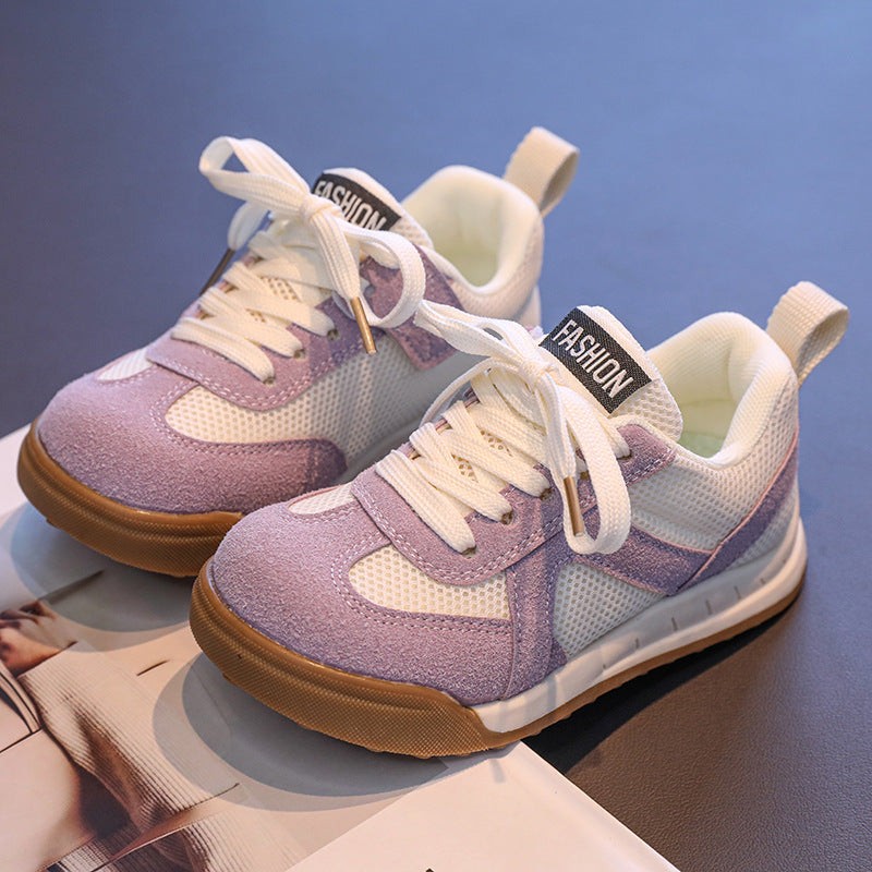 Girls' Shoes Children's Sports Sneakers 2026 New Model Spring and Autumn Breathable Casual Mesh Shoes for Older Children, Forrest Gump Shoes