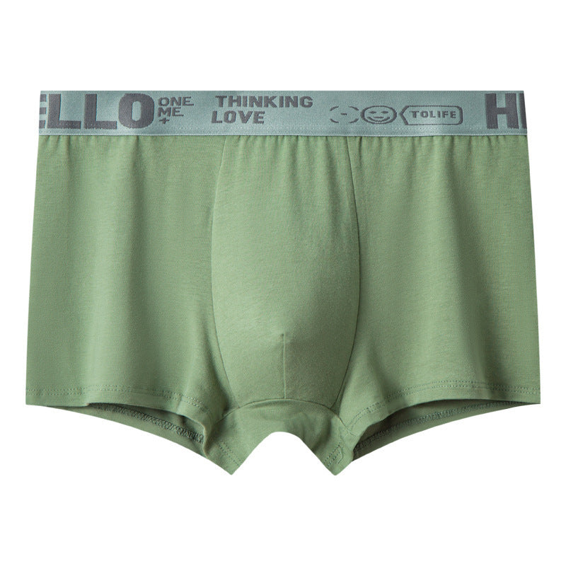 Men's underwear men's wholesale plus size waist antibacterial breathable comfortable cotton texture boxer shorts head male manufacturers on behalf of the hair