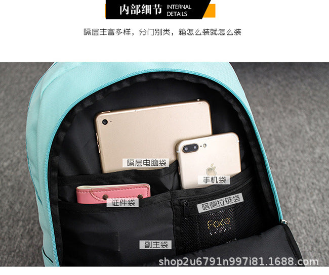 Backpack Female Middle School Student Schoolbag Male Travel Travel Junior High School Student Schoolbag High School Student College Student Backpack Leisure Bag