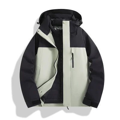 Camel Mountaineering Suit 2024 New Three-in-One Charge Clothes Couple's Fleece Down Liner Optional
