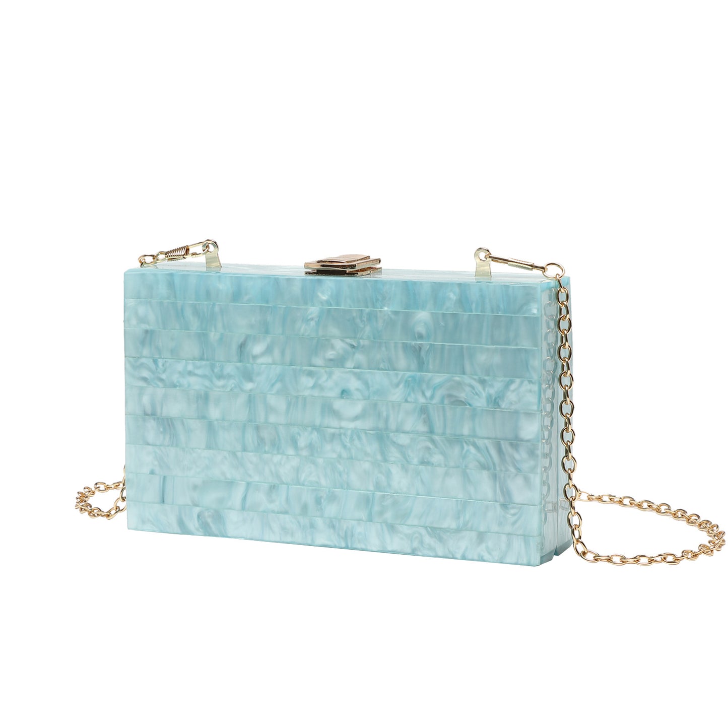 2023 new evening bag fashion striped stitching Pearl acrylic clutch cross-border Amazon exclusive