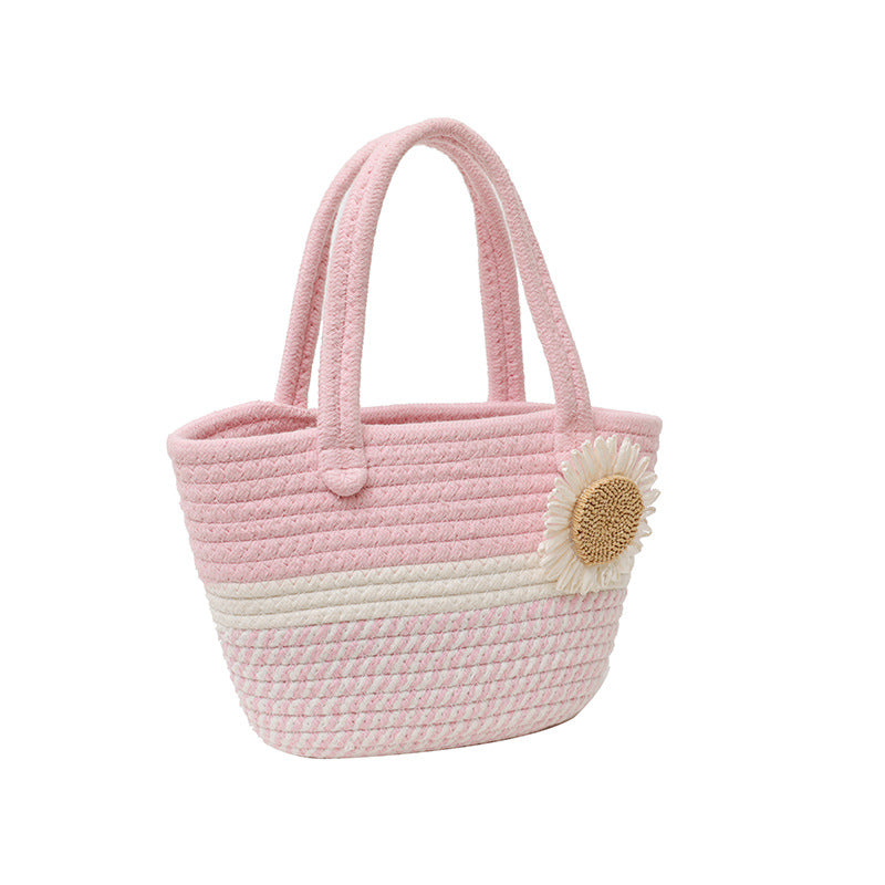 Artistic Chinese-Style Woven Bags for Women, New Summer Straw Floral Shoulder Bags, Casual Handbags, Chinese-Style Bags