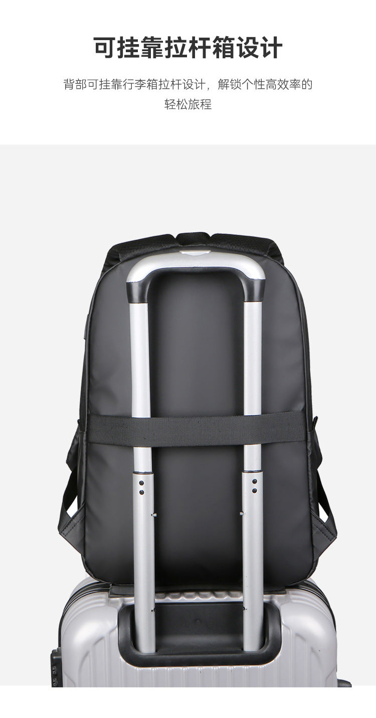Large Capacity Schoolbag Junior High School Business Backpack Men's Advanced Sense Computer Bag Simple Lightweight New Cross-border Backpack