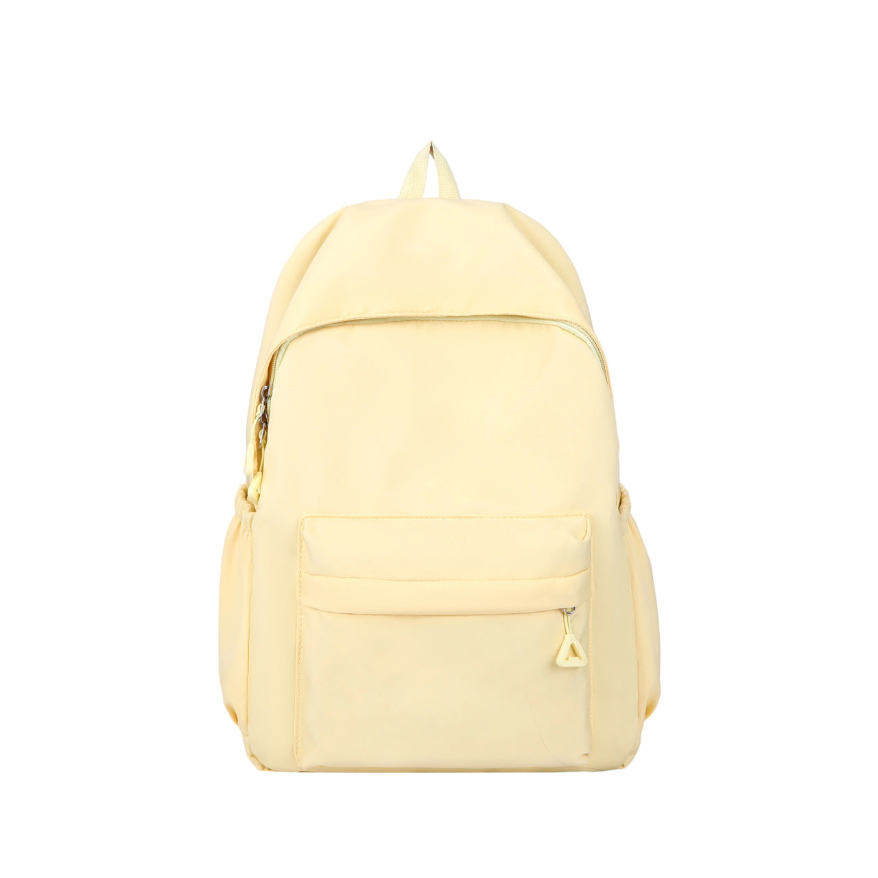 Solid Color Simple Backpack with Printable Logo Casual Canvas Backpack Large Capacity Junior High School Student High School Student Bag