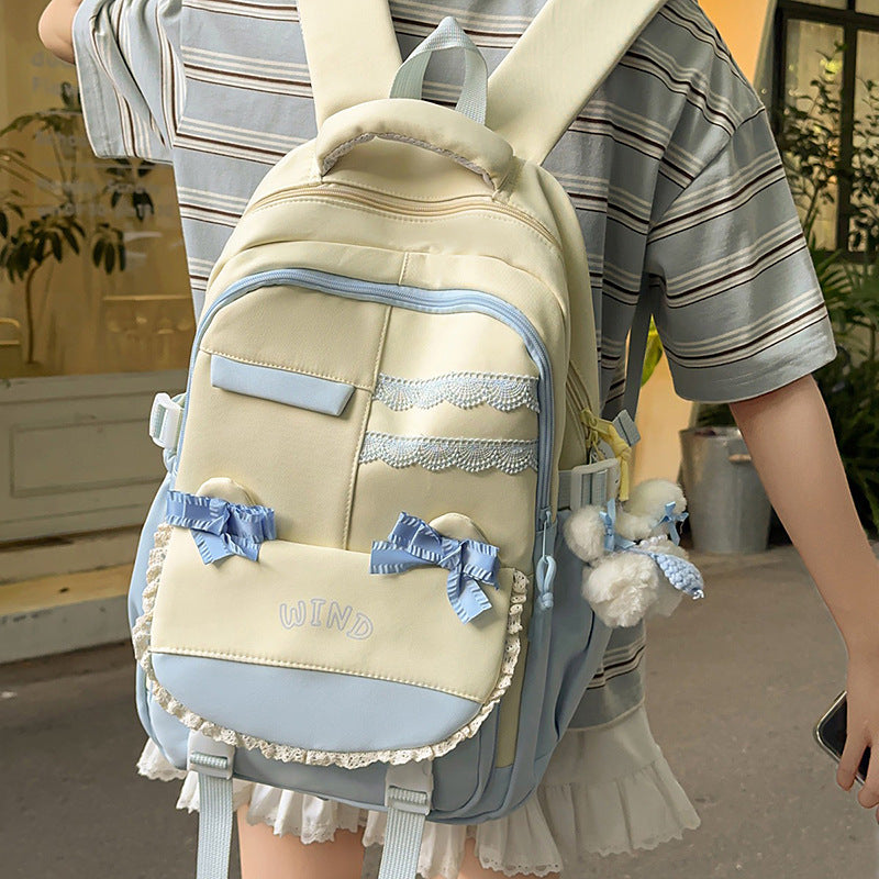 Wholesale Backpack Travel New Korean Style Fashion Large Capacity Junior High School and High School Student School Bag Leisure Travel School Bag
