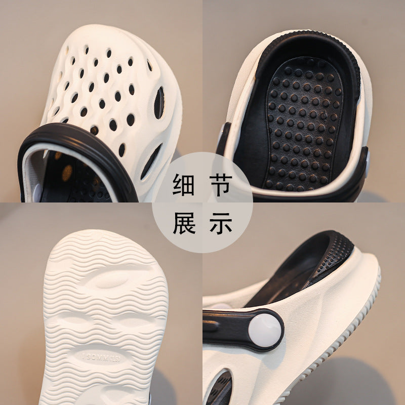 Hole Shoes Children's Slippers Boys Sandals Boys Non-slip Middle and Big Children's Shoes Baby Beach 2025 Men's and Women's New Arrival