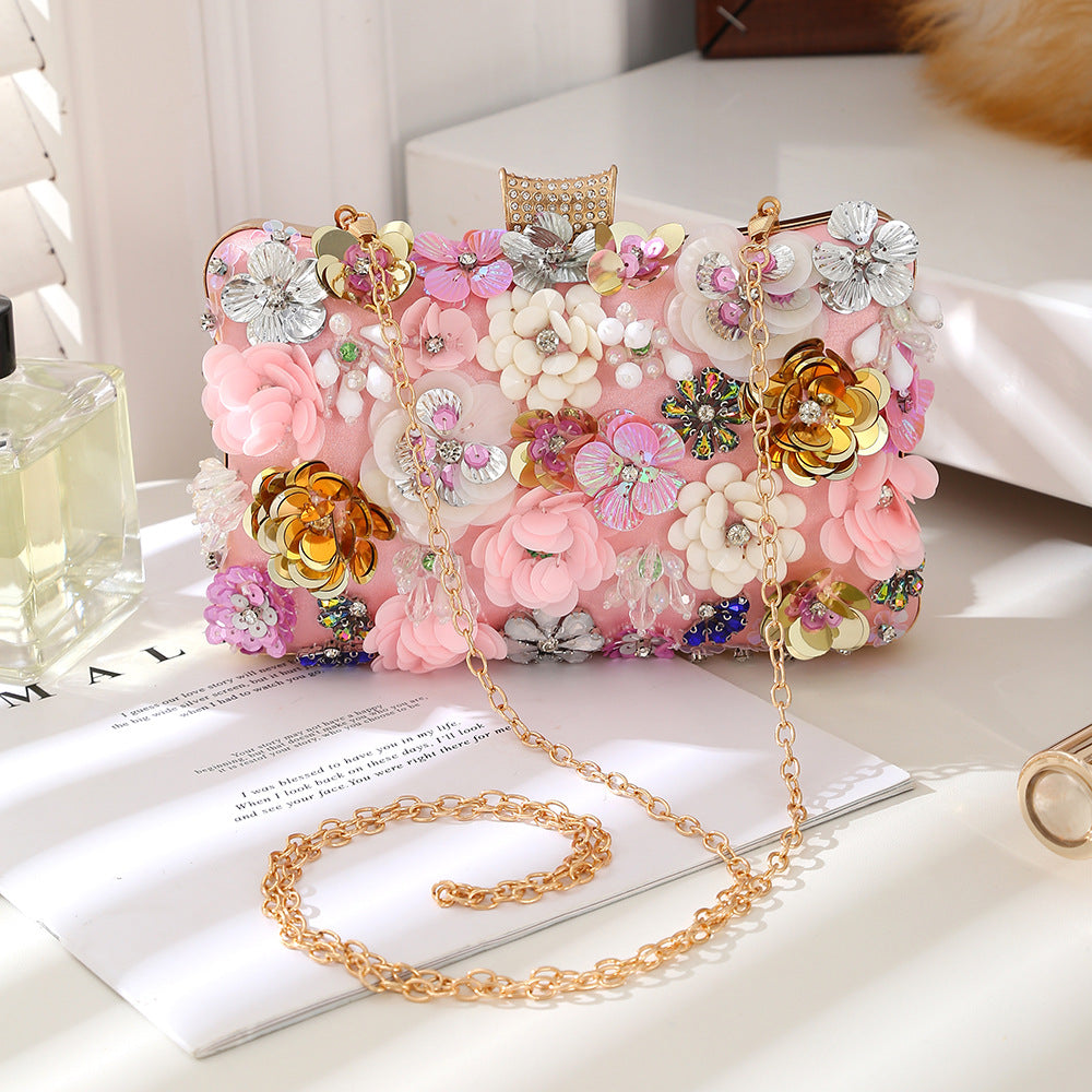 New High-end Flower Evening Bag Cross-border Bridal Evening Bag Creative High-value Flower Daofei Bag