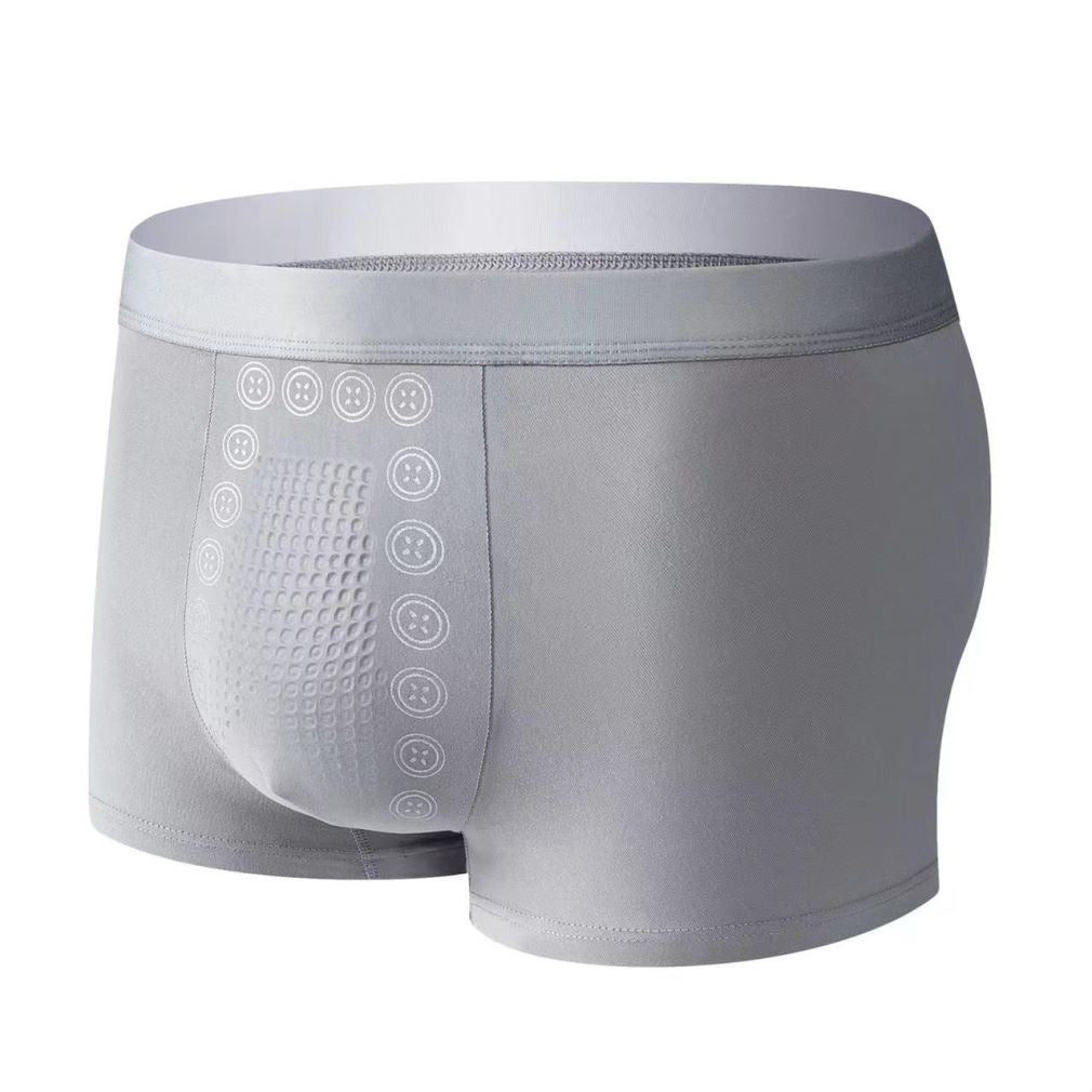 Manufacturer Wholesale Men's Underwear Adult Massage Particle Breathable Antibacterial Crotch Skin-Friendly Comfortable Boxer Briefs Shorts