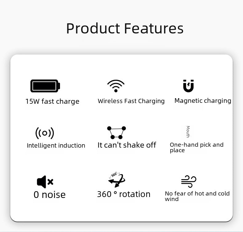 Magic clip M123 car wireless charger mobile phone bracket automatic induction electric clamping navigation bracket car bracket