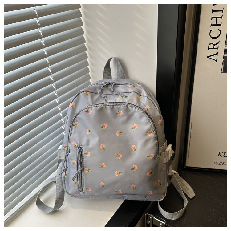 Fashionable and Simple Printed Backpack, Trendy and Trendy, Lightweight, Large-Capacity, Personalized School Bag for Middle School Students, Women's Backpack