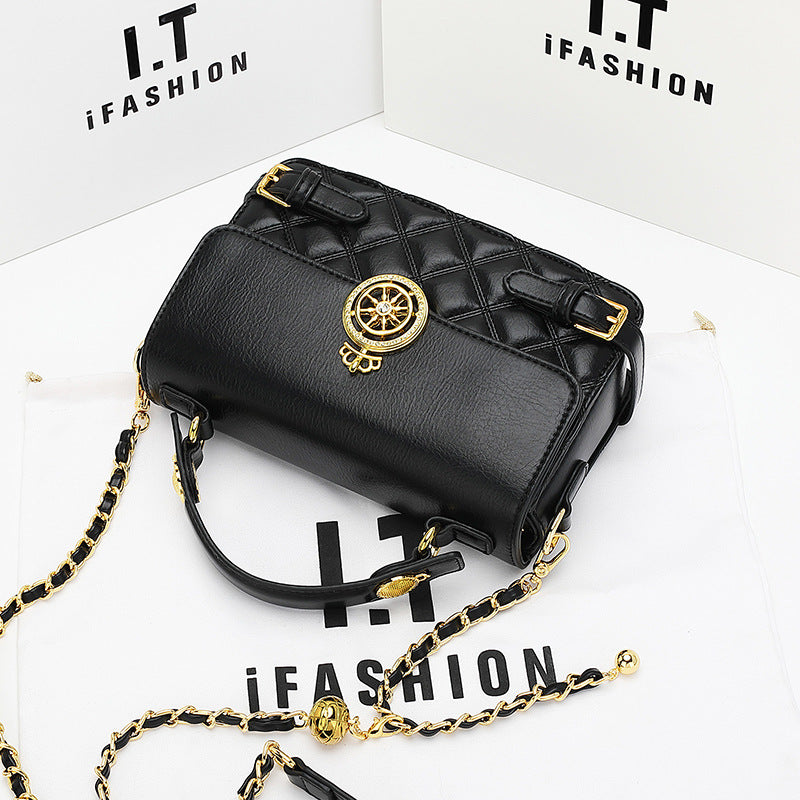Trendy Women's Handbag Popular Online Style Chanel-Style Quilted Chain Crossbody Bag for Commuting