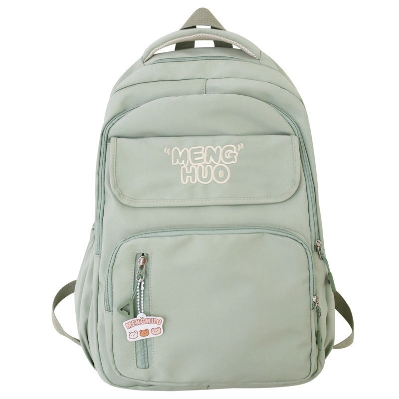 Junior high school Senior high school student schoolbag Korean leisure backpack 2024 autumn new large capacity simple trend backpack